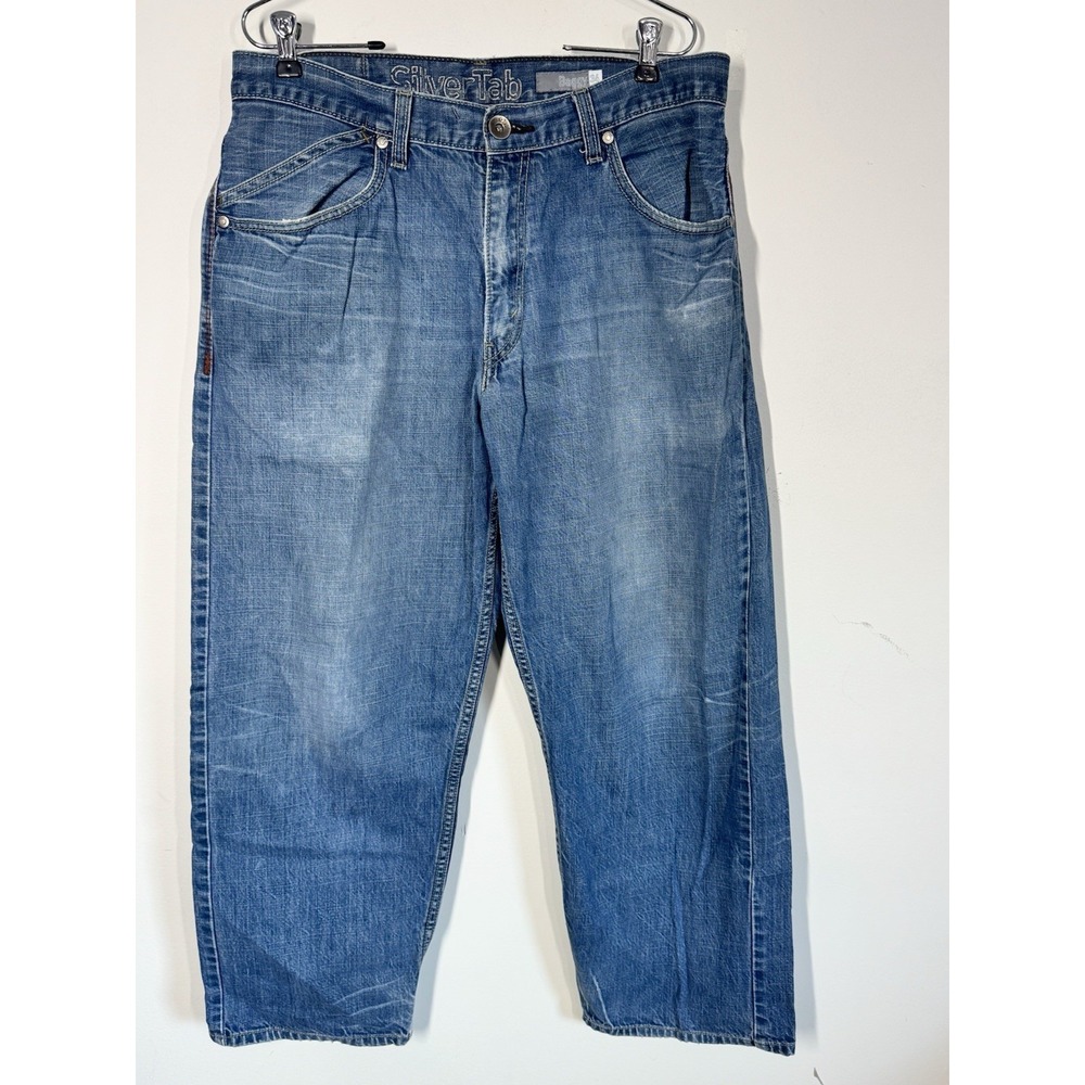 VTG Levi's‎ SilverTab Jeans Baggy Blue Denim Y2K Hip Hop 90s Style Size 34x30